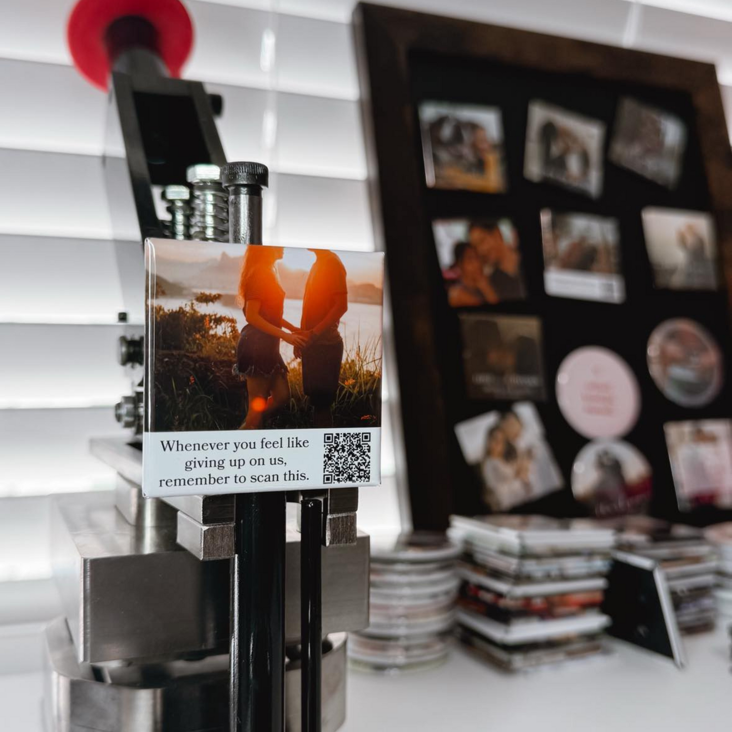 Custom Photo Magnet with QR Code
