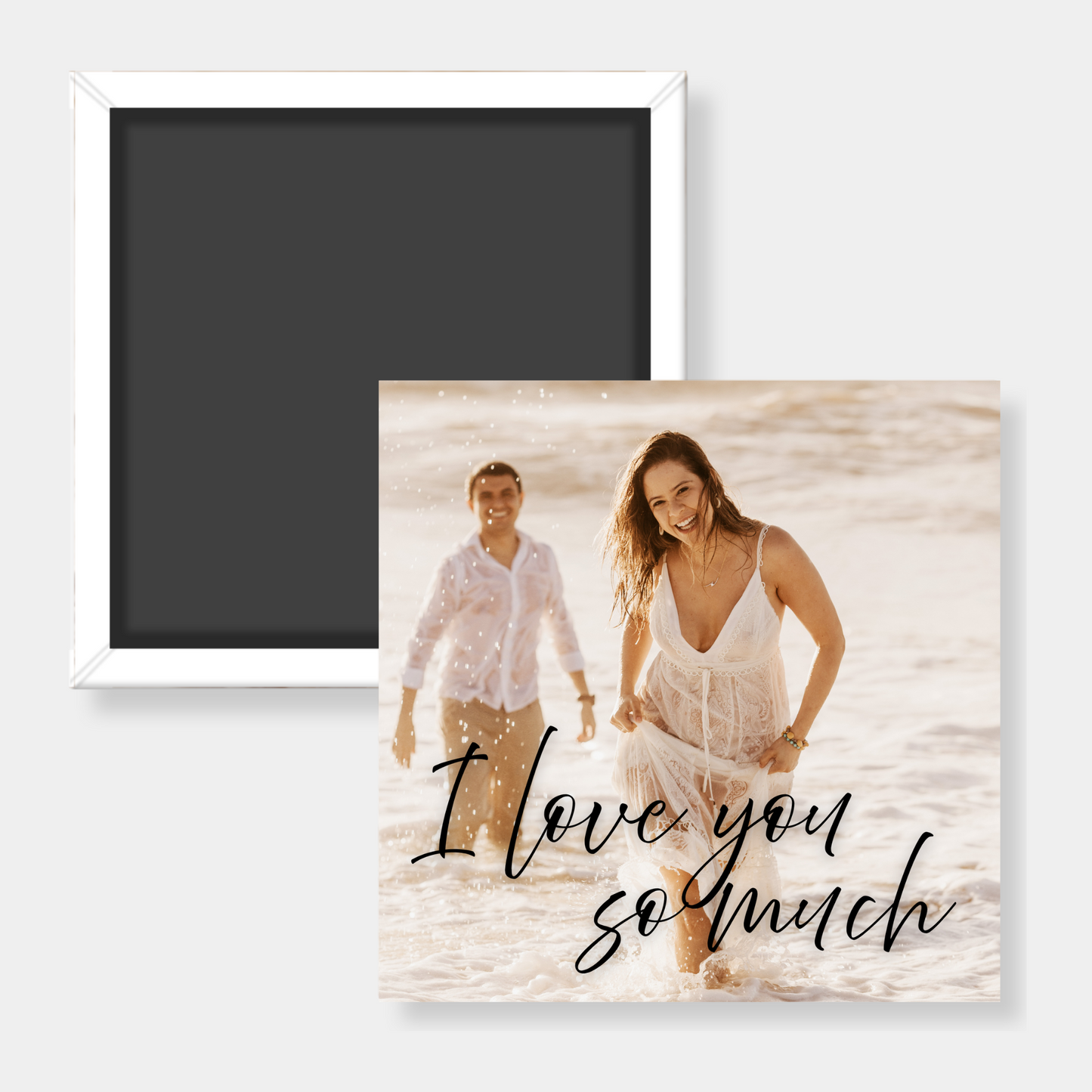 I Love You So Much Custom Photo Magnet