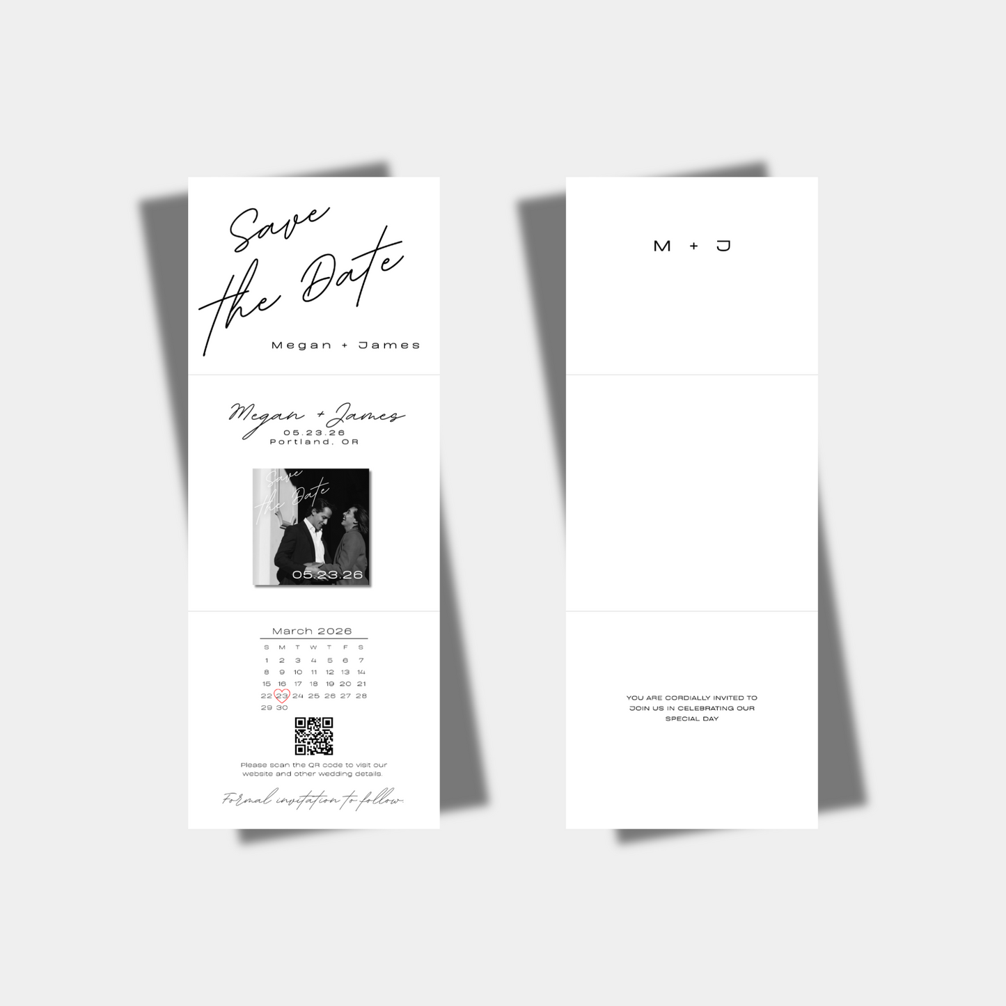 Trifold Save the Date Card