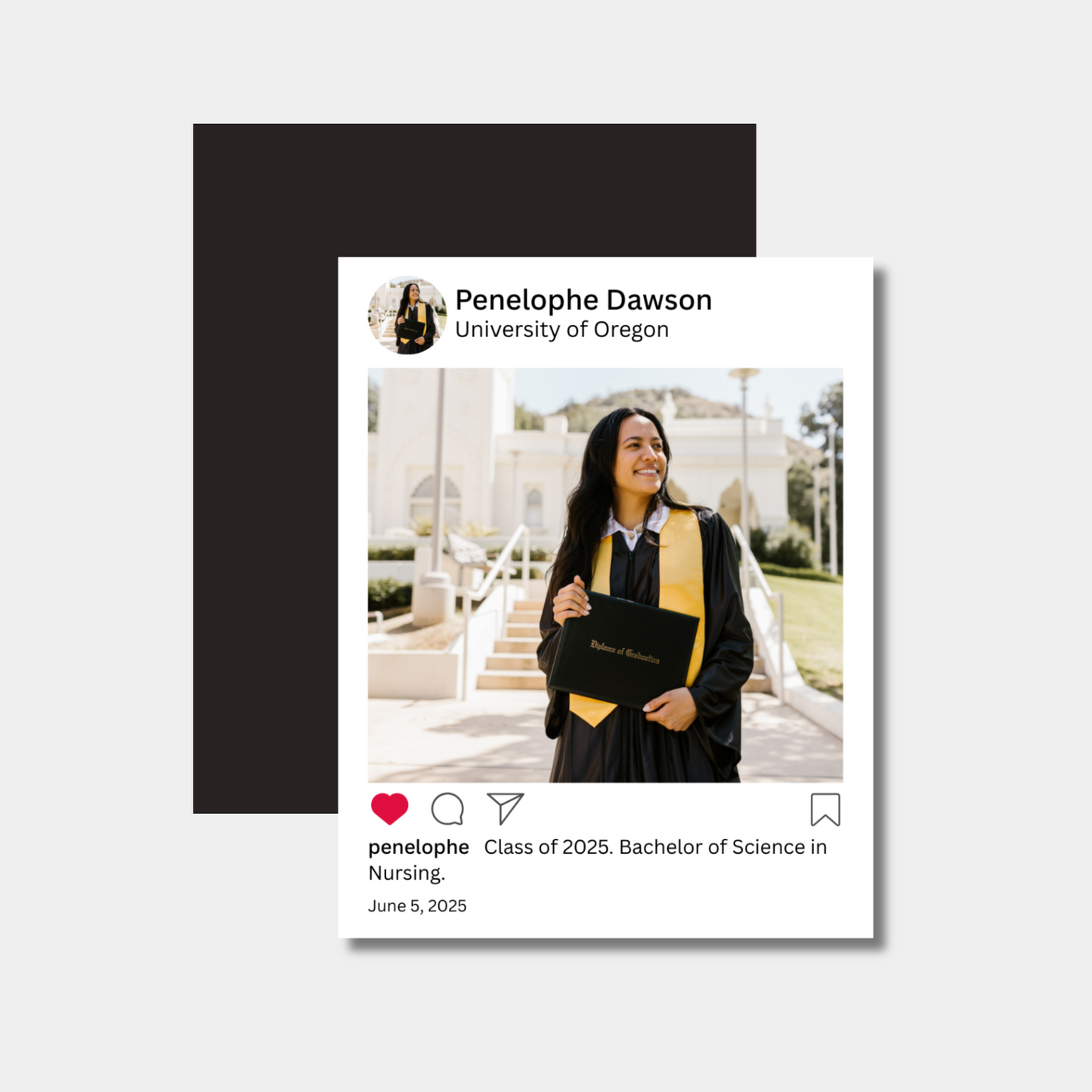 Graduation Instagram Style Custom Magnet