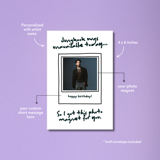 Custom Birthday Magnet Set with Complimentary Card