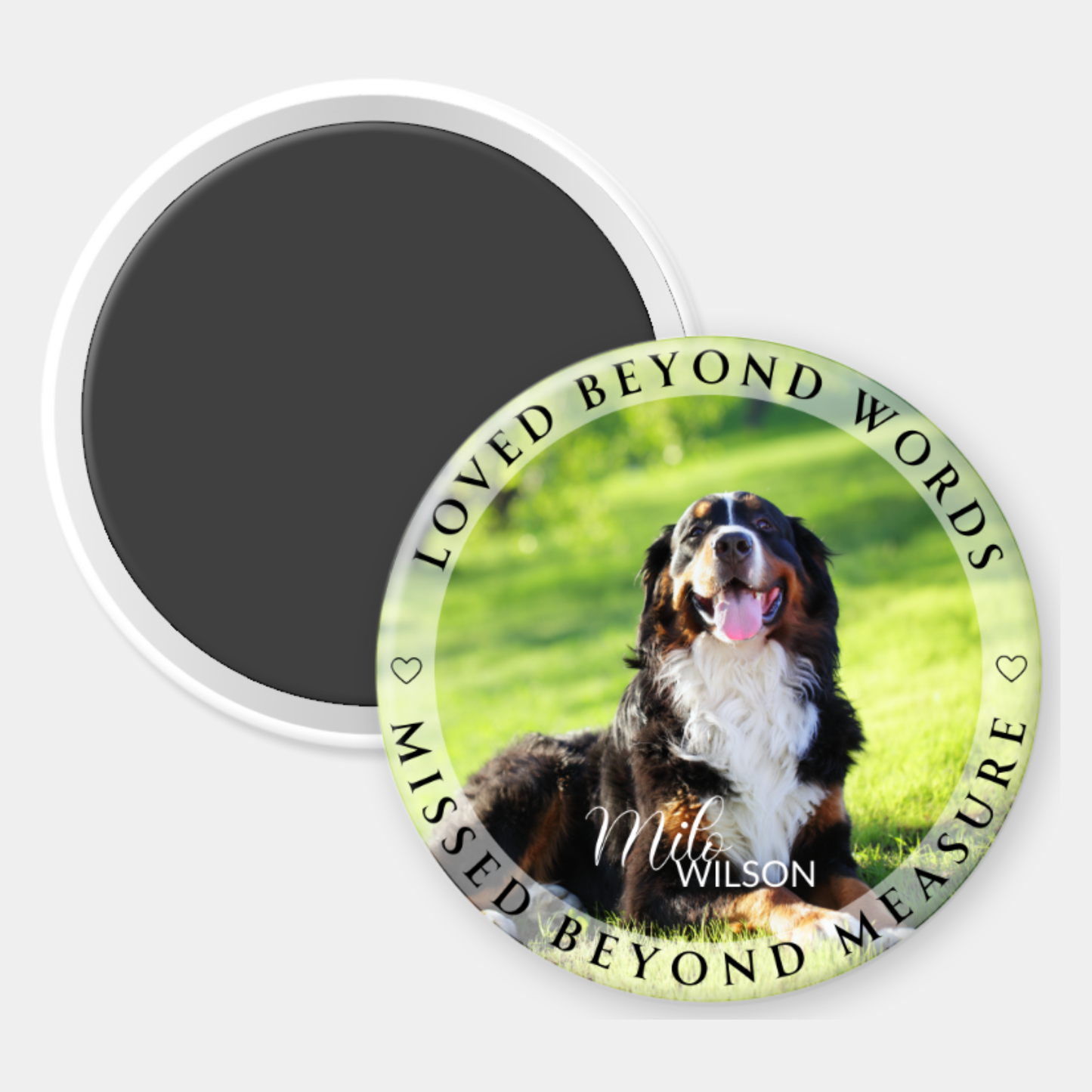 Loved Beyond Words Custom Photo Magnet