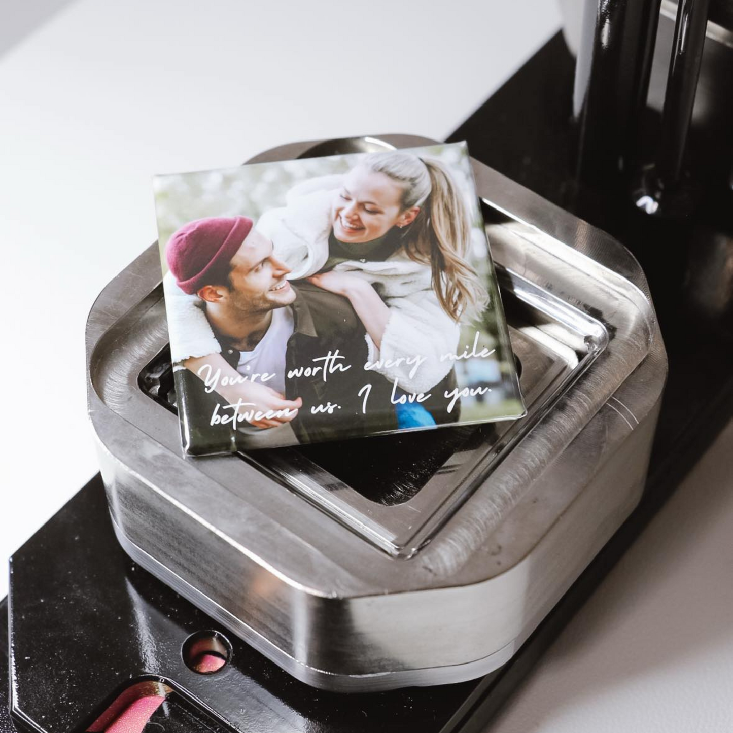 You're Worth Every Mile Between Us Custom Photo Magnet