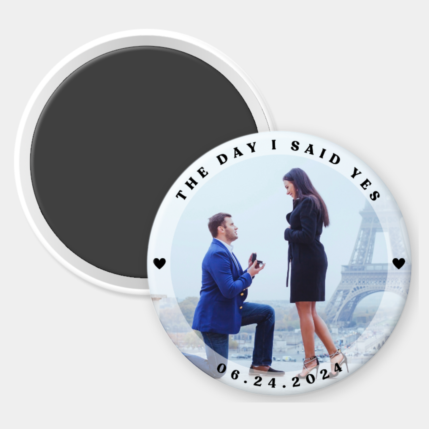 The Day I Said Yes Custom Photo Magnet