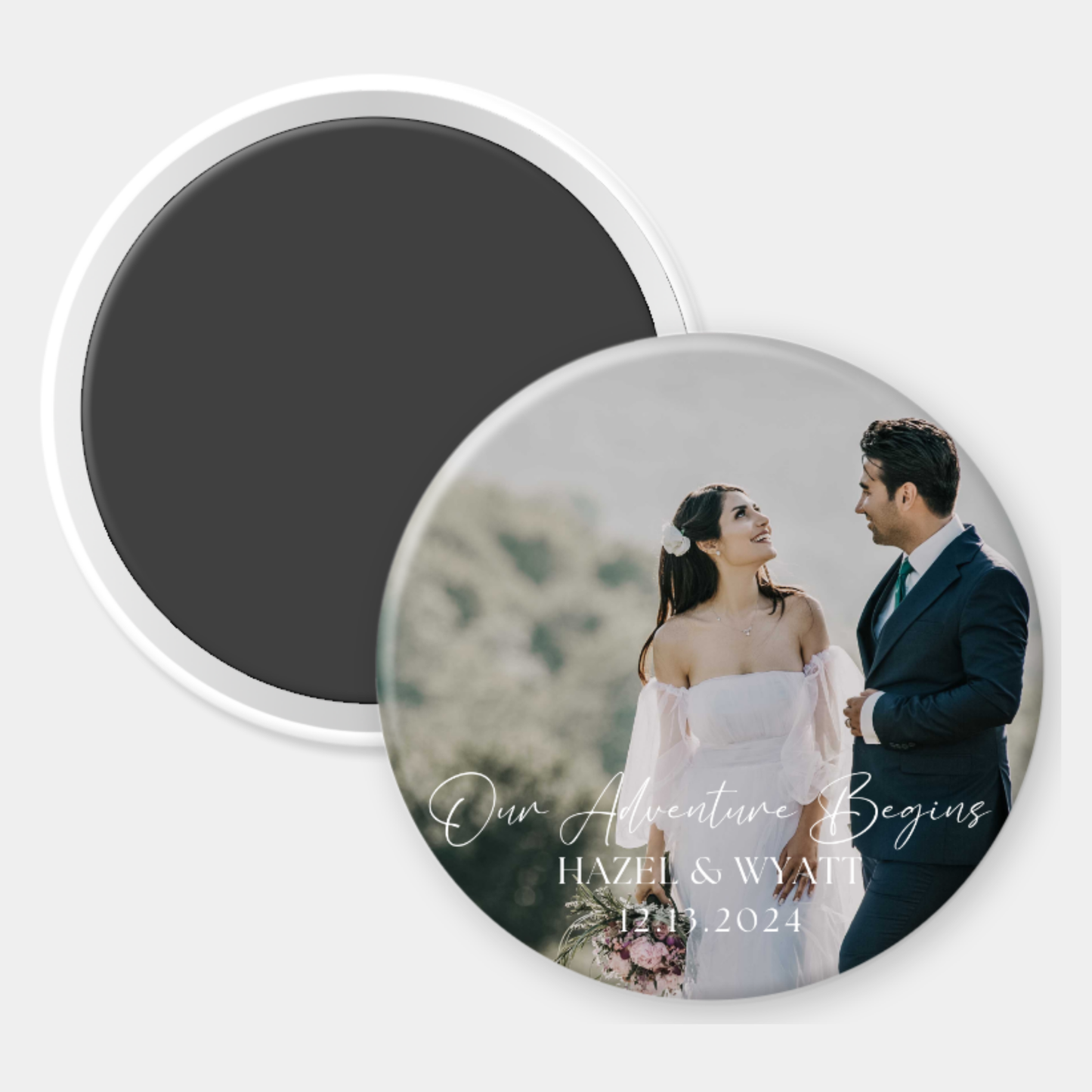 Our Adventure Begins Custom Photo Magnet