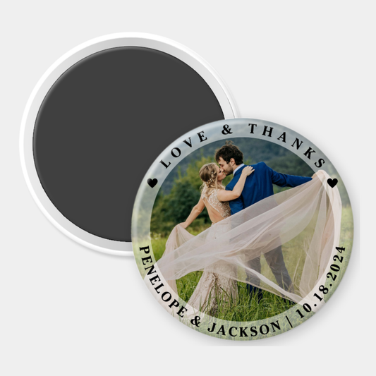 Love & Thanks Custom Photo Magnet