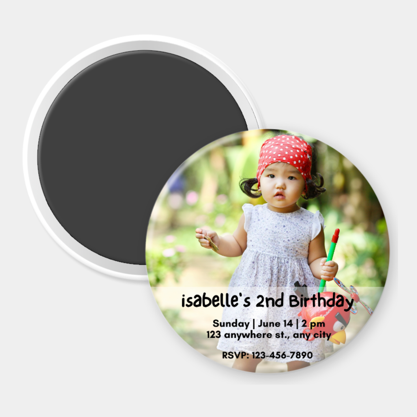 Kids Birthday Custom Photo Magnet