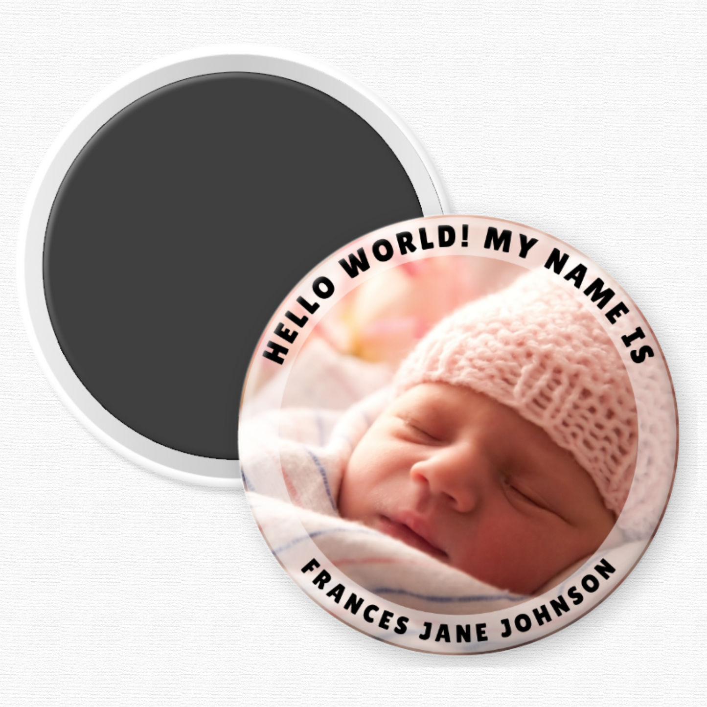 Hello World Baby Custom Photo Magnet