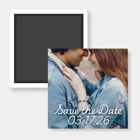 Simple Save the Date Custom Photo Magnet