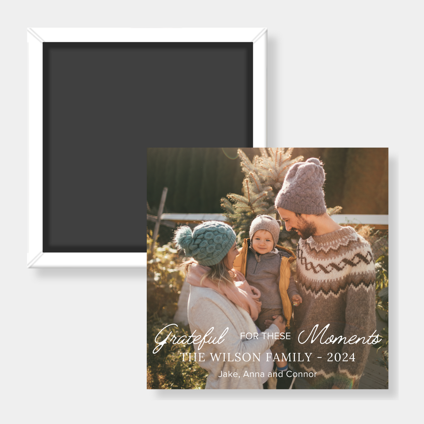 Grateful For These Moments Custom Photo Magnet