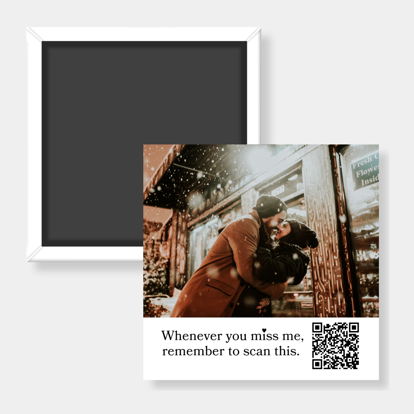 Custom Photo Magnet with QR Code